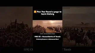 ⚔️ Second Battle of Tarain (1192) &ndash; Prithviraj Chauhan vs Muhammad Ghori  #indianhistory #tarain