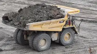 The early stages in a new opencast coal mine within The Northumbrian Coal Field in the UK