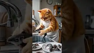 Mouse hunting cat 🪤😺 #shorts #ytshorts #funny #ai #cat