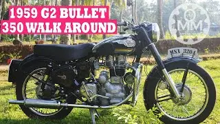 VINTAGE 1959 ROYAL ENFIELD G2 BULLET 350 DETAILED WALK AROUND