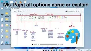 Ms-Paint all options explain in use in hindi || Ms Paint all options menu name