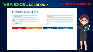 VBA Excel Data Entry Contact Form Free Download