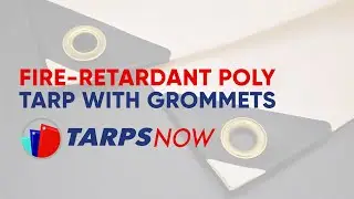 Tarps Now Fire Retardant Poly Tarp with Grommets - Multipurpose Heavy Duty Tarp for Indoor Outdoor