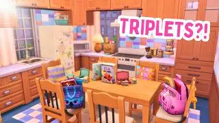 BIG Family Expecting TRIPLET GIRLS?! The Sims 4 Speed Build