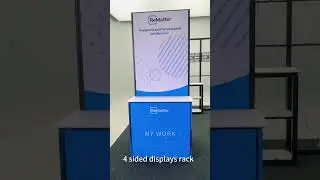 4 sided display rack with double banner display #banner #display #displayrack