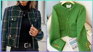 Classy Ladies Casual Office Wear Wool Tweed Jackets Design 2026