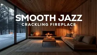 Smooth Jazz Music & Crackling Fireplace Ambience🔥Relaxing Jazz Instrumental Music for Studying, Work