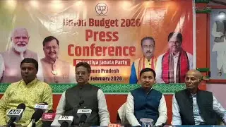CM Dr. Manik Saha hails  Union Budget 2026-27 at BJP State Headquarters