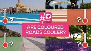 Do coloured roads lower the temperature in Qatar?
