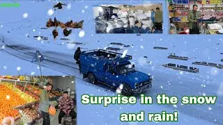A nomadic family's adventure in the snow and rain ❄️🌧️ | Exciting mountain journey
