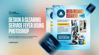 How to Design a Cleaning Service Flyer using Photoshop. Adobe Photoshop Tutorial, Flyer design.