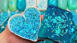 [ASMR] Sleep-Inducing Glitter Soap Carving & Soft Starch Foam Pressing | Relaxing Brain Massage