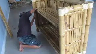 Assembling bamboo tiki bar part 1