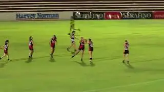West's Chelsea Biddell kicks a beauty - Round 3 Statewide Super Women's League