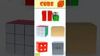 Learn about Cube Shape with Examples #shapesforkids #kidslearning