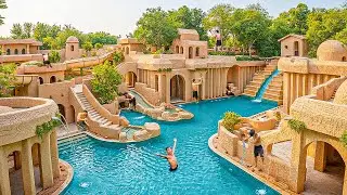 200 Days Building a $1M Luxury Clay Water Park with Underground Pool Systems Using Primitive Tools