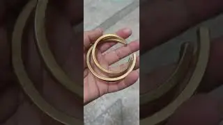 Brass bangle  waterproof Never fade solid adjustable  size