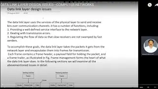 DATA LINK LAYER DESIGN ISSUES---COMPUTER NETWORKS