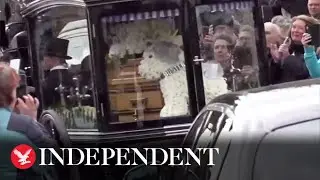 Paul O'Grady's coffin passes through Kent on hearse with tribute to Buster the dog