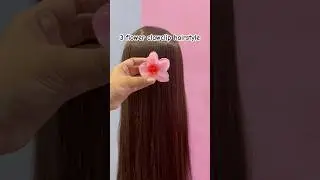 Flower clips are the cutest summer hair accessory! #hairtutorial #hairstyleinspo #shorthairstyles