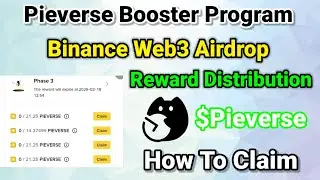 Binance Web3 Pieverse Token Claim Pieverse Booster Campaign Reward Distribution How To Claim