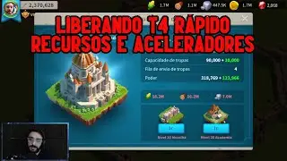 O QUE PRECISA PARA LIBERAR T4, CONSIGA ACELERADORES E RECURSOS  - RISE OF KINGDOMS
