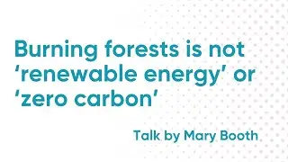 🌲🔥 Burning forests is not &lsquo;renewable energy&rsquo; or &lsquo;zero carbon&rsquo; - talk by Mary Booth