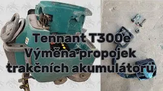 Tennant T300e - v&yacute;měna propojek trakčn&iacute;ch akumul&aacute;torů / replacement of traction battery jumpers