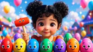 🥚🎨 Funny Color Eggs Surprise | Learn Colors with Dancing Fruits 🍎💃