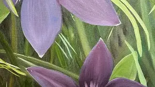 Photo Inspired Painting of Clematis