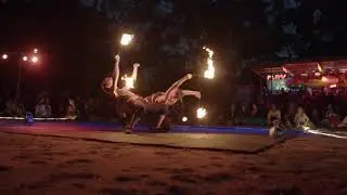 Fire Partner Poi Duo Show - The Urban Fox Circus