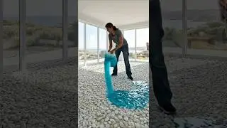 Bare Concrete to Ocean Floor 🌊✨ Unreal Epoxy Transformation!