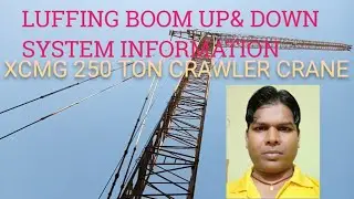 #Luffing boom up& down system information 250 ton crawler crane 2024
