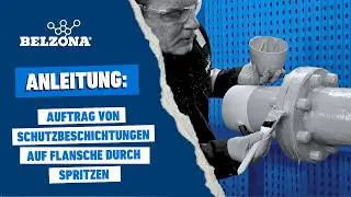 Auftrag von Schutzbeschichtungen auf Flansche durch Spritzen