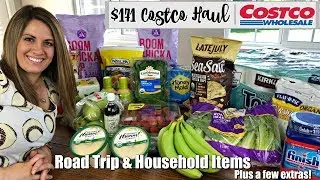 $171 VEGETARIAN COSTCO HAUL :: ROADTRIP & HOUSEHOLD ITEMS + EXTRAS :: FAMILY OF 5 :: JUNE 2018