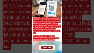 UPI payment limit update #shortsfeed #shorts #viral #upi #update #news