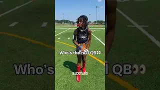 Who&rsquo;s the real QB?👀 Let us know in the comments‼️ #football #footballshorts #flagfootball