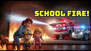 School Fire Explosion! 🔥 Roy Fire Truck Rescue & Safety Tips for Kids