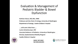 Dr. Kathleen Kieran - Pediatric Bladder and Bowel Dysfunction | WNIM 2022