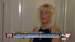 Palm Harbor homeowner hired a Home Depot contractor for a flooring job but the install ended badly