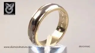 DIAMOND NATURE TWO-TONE WEDDING BANDS BBUGH908G
