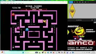 Ms. Pac-Man snes ON MINI CRAZY 111990 lvlupscore