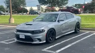 I TOOK MY LOWERED CHARGER RT TO A CAR MEET (FT LAMBOS , GTRS ,AND HELLCATS)