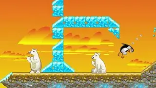 Crazy Penguin Catapult (Browser/Flash) - Gameplay | No Commentary
