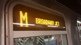 IND Queens Blvd Line: (E) (F) Express and (M) (R) Local Trains @ Woodhaven Blvd (R46, R160A)