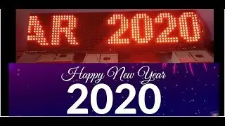 Happy New Year 2020 Front Text Scrolling LED Wall Panel