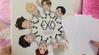 Unboxing EXO's 1st official coloring book 