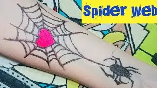New Spider Web Tattoo With pen || Temporary Spider Web Tattoo 🕷️
