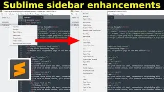 Sublime Side ​Bar​ Enhancements in hindi | 2023 | Add option to sublime sidebar | learn sublime