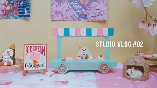 ENG) Studio of Spring - Vlog #02 | home cafe, spring decor & chilling with pink dessert
